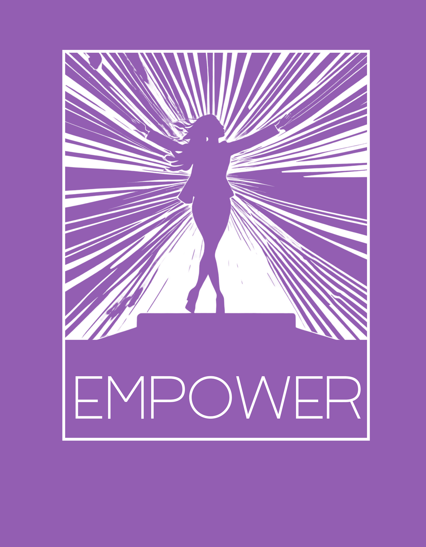 "EMPOWER" CREW NECK SWEATSHIRT-WHITE LETTERING