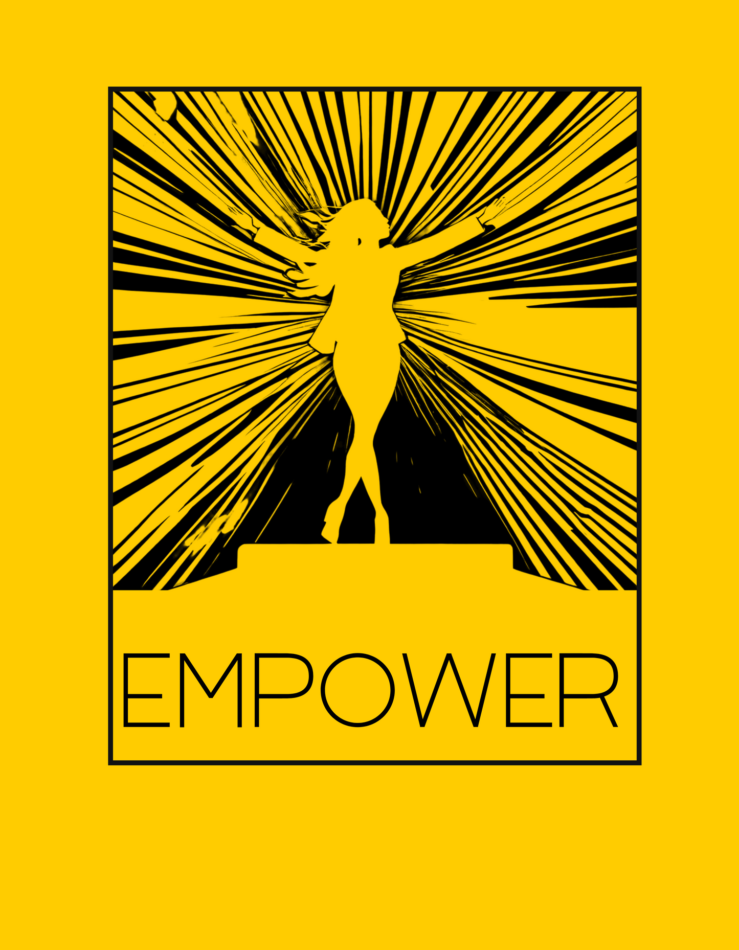 "EMPOWER" CREW NECK SWEATSHIRT-BLACK LETTERING