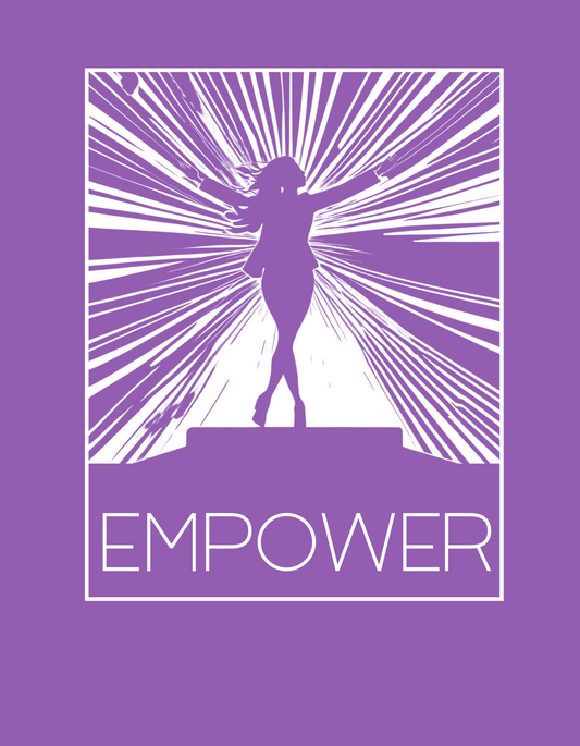 "EMPOWER" CREW NECK SWEATSHIRT-WHITE LETTERING