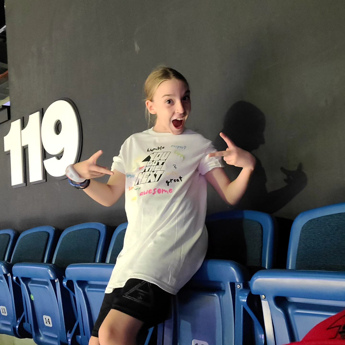 "YOU GOT THE NEXT 1" POSITIVE WORDS, WHITE CREW NECK LONG SLEEVE T-SHIRT