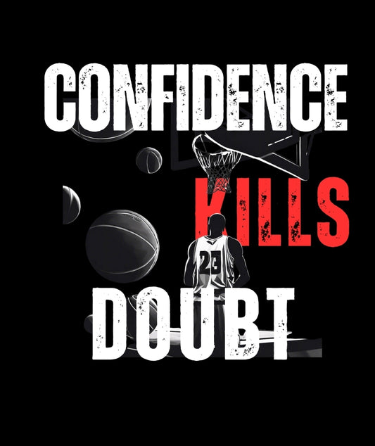 CONFIDENCE KILLS DOUBT T-SHIRT - White/Red Lettering